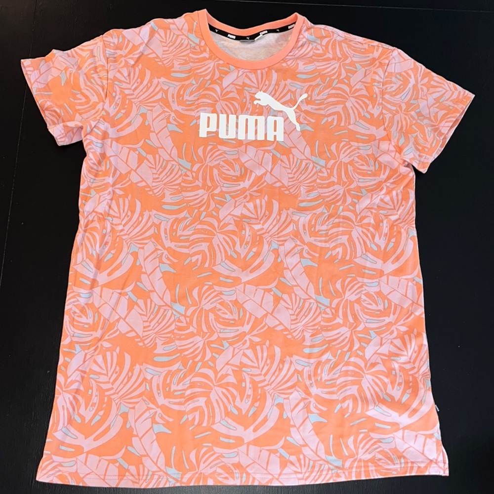 Puma tropical pink and orange athletic cotton dress size XL